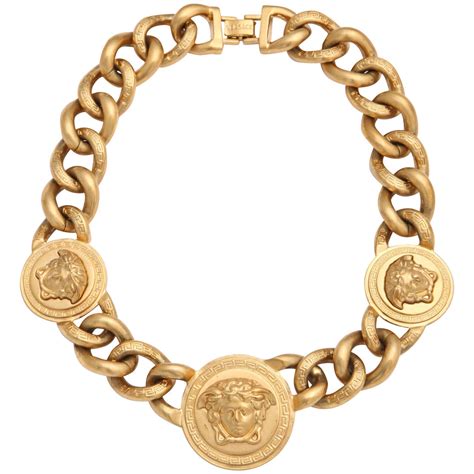 replica versace gold chains|versace necklace real gold.